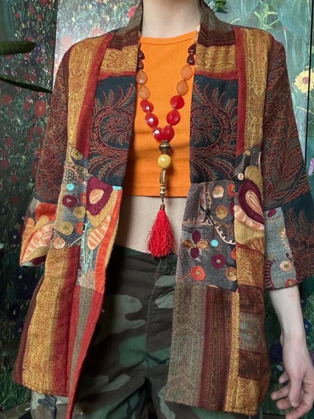 Patchwork Wool & Silk Jacket